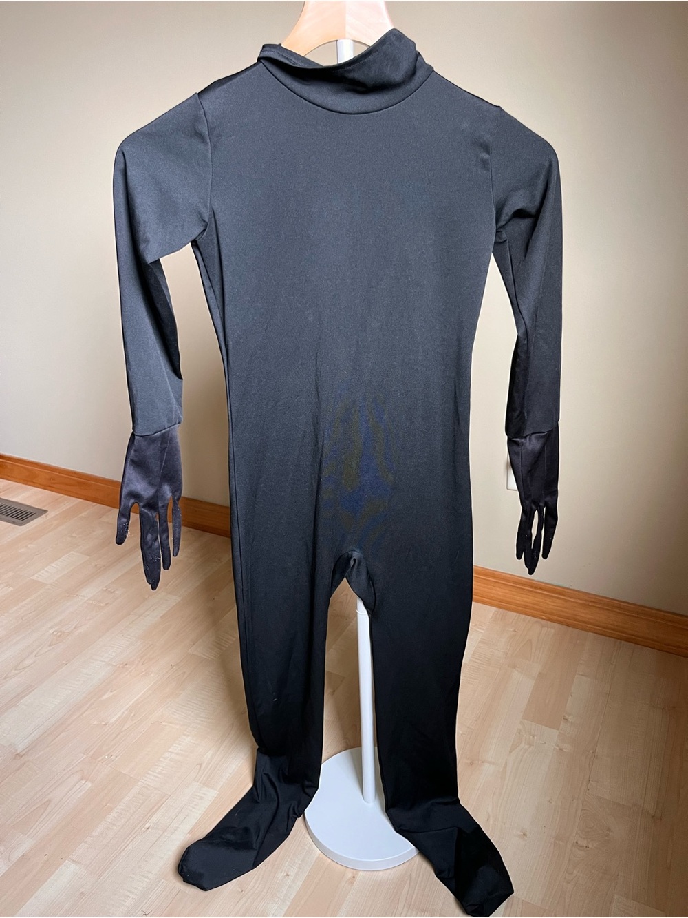 Kids Black Stretch Bodysuit Costume - Classic Full-Body Suit